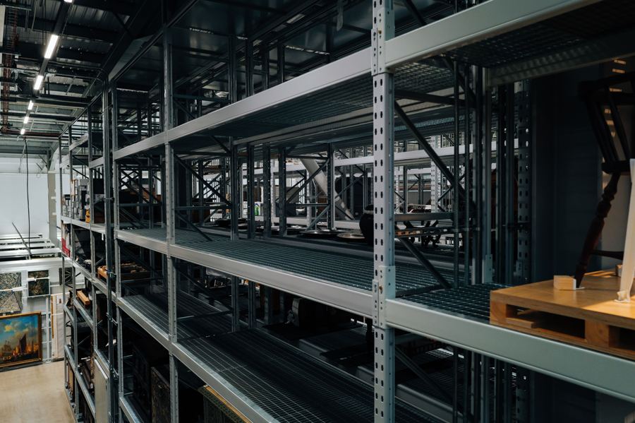Empty store shelves with stock run out